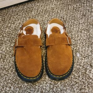 Dr Marten's Jorge Shearling Slingback Mules Made in England
